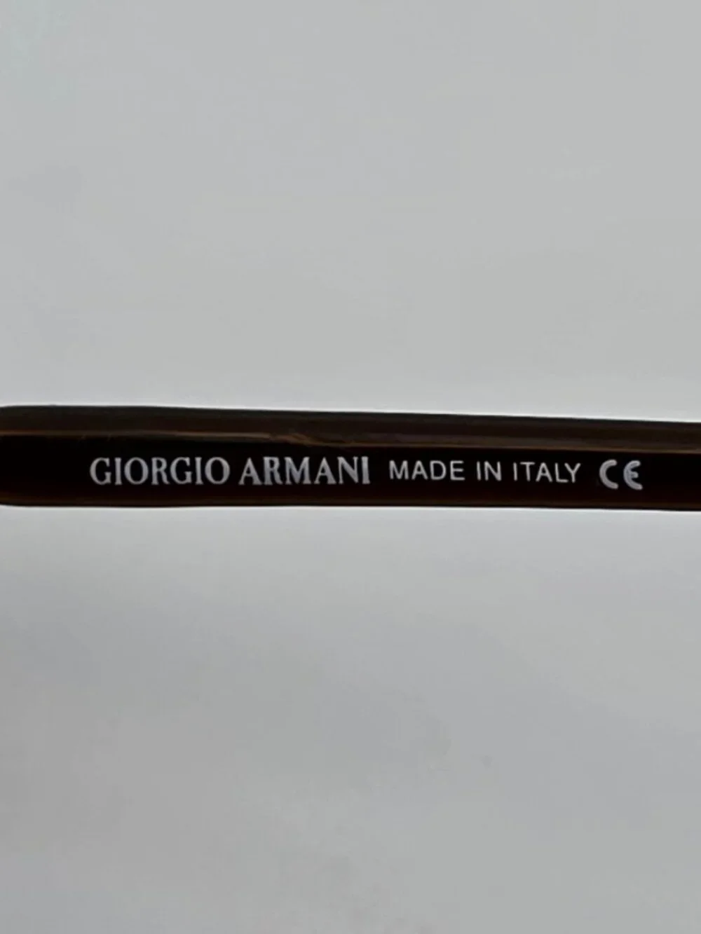 Giorgio Armani 1525 743 Gold Frame Brown Gradient Lens Semi Rimless Sunglasses